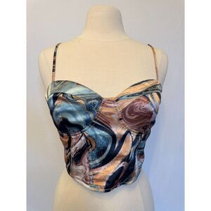 Pacsun Kendall & Kylie Multicolor Bustier Top Size Medium